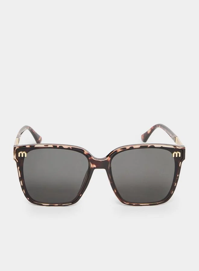 ستايلي نظارة شمسية بإطار بطبعة حيوانات للنساء